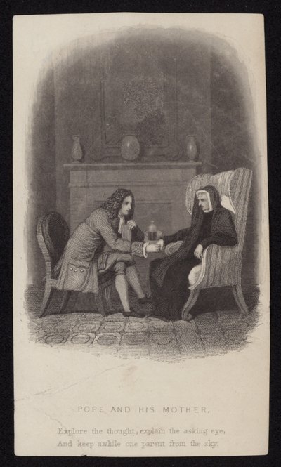 Alexander Pope og hans mor af English School