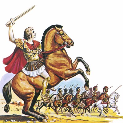 Alexander den Store om Bucephalus af English School
