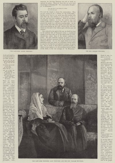 Alfred, Baron Tennyson, digterpristager (gravering) af English School
