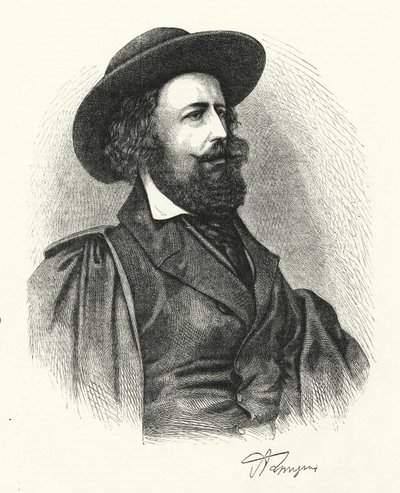 Alfred Lord Tennyson (gravering) af English School
