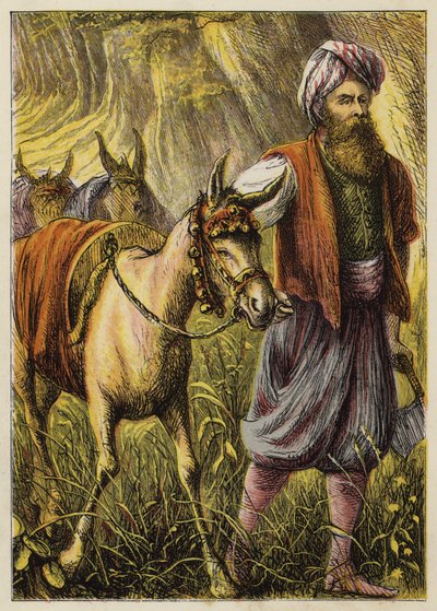 Ali Baba og de fyrre tyve (farve litho) af English School