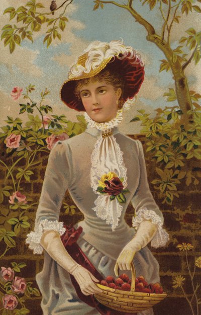 Alt i en havemesse (chromolitho) af English School