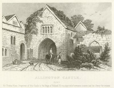 Allington Castle, Kent (gravering) af English School