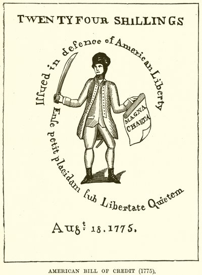American Bill of Credit (1775) af English School