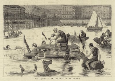 Eine aquatische Teegesellschaft in Brighton von English School