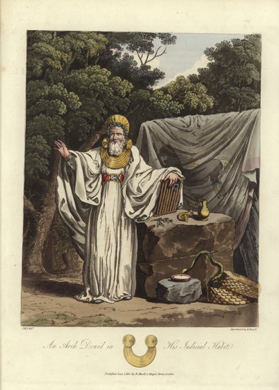 En ærkedruide i sin retslige vane af English School