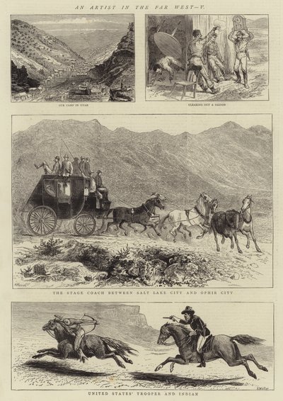 An Artist in the Far West, V (gravering) af English School