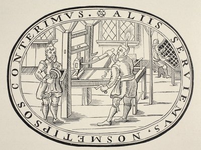 Et engelsk trykkeri, 1619 af English School