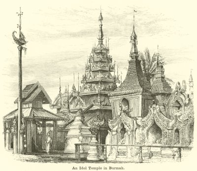 Et idoltempel i Burmah af English School