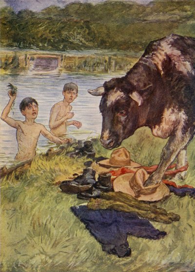 En uforudset gæst (farve litho) af English School