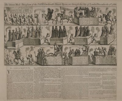 En anti-katolsk procession, 1680 af English School