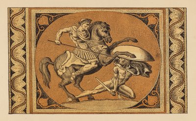 Det gamle Rom: I kamp med Iceni (farvelitografi) af English School