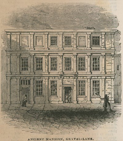 Gammelt palæ, Gravel Lane, London af English School