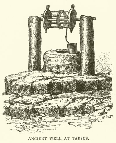 Gammel brønd ved Tarsus (gravering) af English School