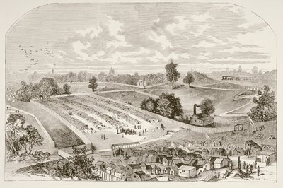 Andersonvillen vankila (litho) af English School
