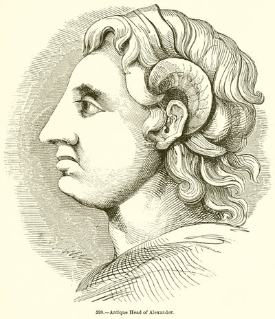 Antik hoved af Alexander af English School