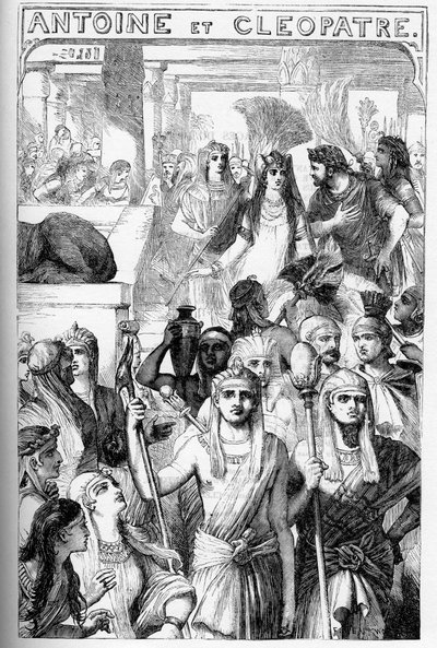 Antoine et Clopatre (Antony og Cleopatra) - Illustration i "" Completes de William Shakespeare""" 1866 - Illustrationerne og den generelle form for denne udgave er lånt fra Cassells illustrerede Shakespeare, udgivet i London af English School