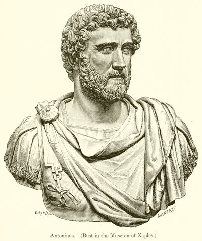 Antoninus. (Buste i museet i Napoli) af English School