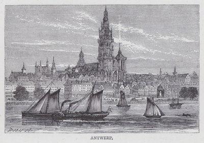 Antwerpen (gravering) af English School