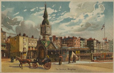 Aquarium, Brighton, Sussex (Farblithografie) von English School