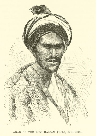 Arab of the Beni-Hassan Tribe, Morocco  af English School