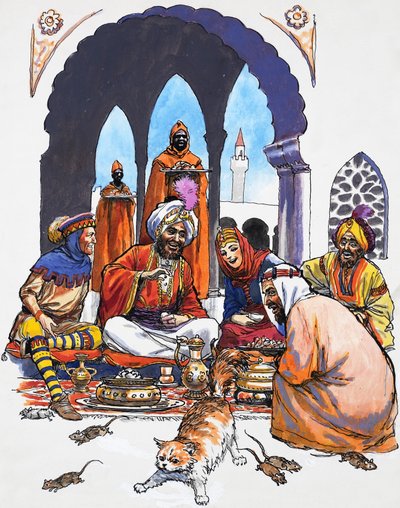 Arabere med kat af English School