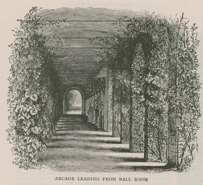 Arkade, die zum Ballsaal führt, Holland House von English School