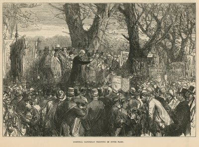 Ærkebiskop Manning taler til mødet i Hyde Park af English School