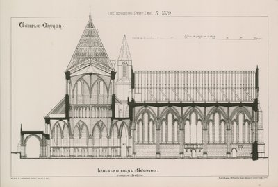 Arkitektonisk udsigt over Temple Church af English School