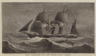 Arctic Exploration, Mr. Allen Youngs yacht "Pandora" (gravering) af English School