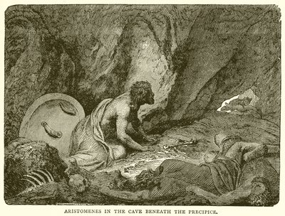 Aristomenes in der Höhle unter dem Abgrund von English School