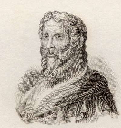 Aristofanes, ca. 446 til ca. 386 f.Kr. Komisk dramatiker fra det antikke Grækenland, fra Crabb