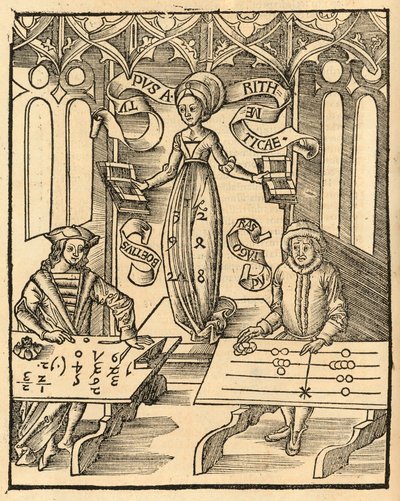 Arithmetica from the Margarita Philosophica by Gregor Reischdani af English School