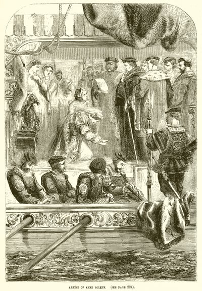 Anholdelse af Anne Boleyn af English School