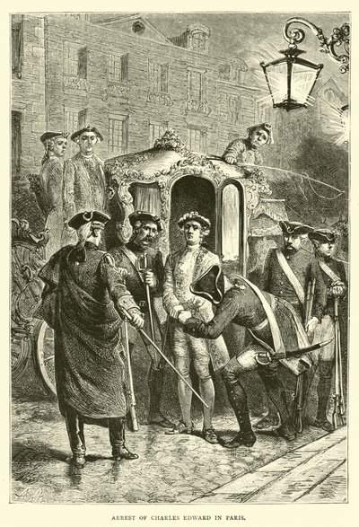 Arrestation af Charles Edward i Paris af English School