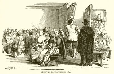 Arrestation af ikke-konformister, 1614 af English School