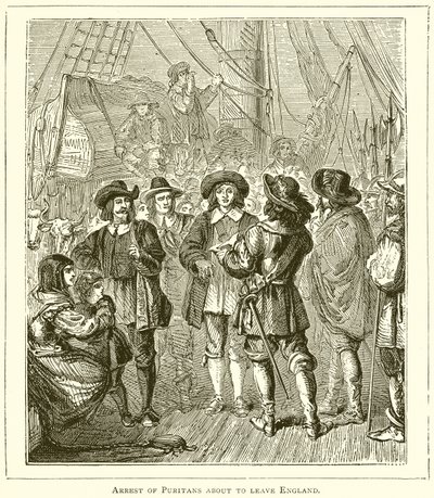 Anholdelse af puritanere ved at forlade England af English School