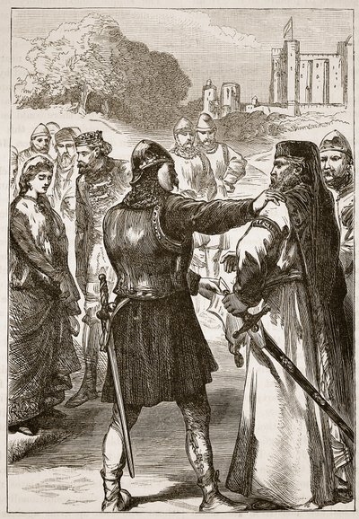 Arrestation of the Duke of Gloucester, illustration fra Cassells Illustrated History of England (sepia foto) af English School