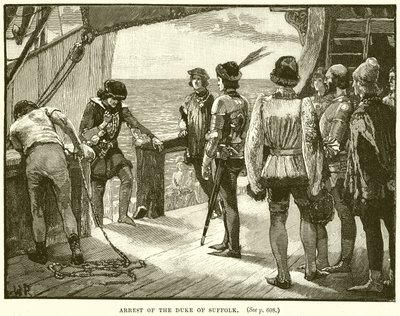 Arrestation af hertugen af Suffolk af English School
