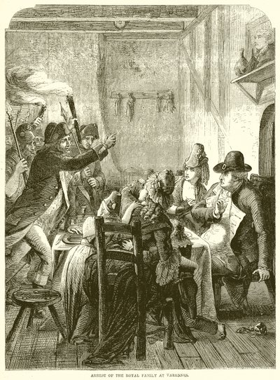 Arrestation af kongefamilien i Varennes af English School