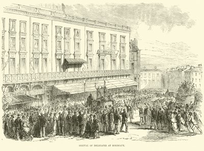 Delegeredes ankomst til Bordeaux, december 1870 af English School