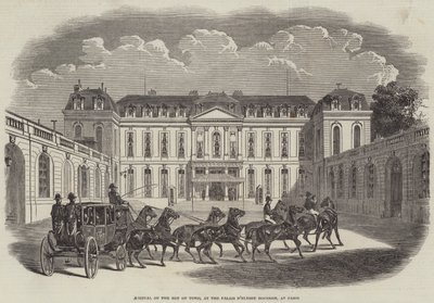 Ankomst af Bey of Tunis, ved Palais d