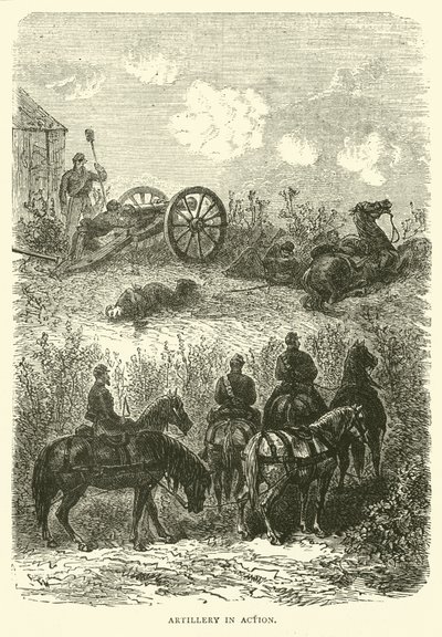 Artilleri i aktion, oktober 1870 af English School
