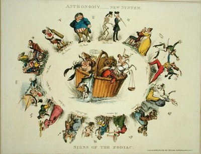 Astronomie - Neues System, Tierkreiszeichen, veröffentlicht von Thomas McLean, London von English School