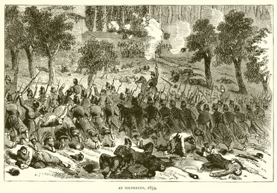 I Solferino, 1859 af English School