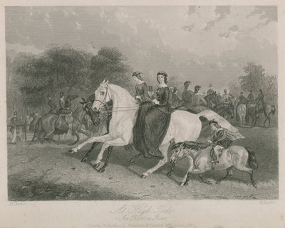 Ved højvande i Rotten Row, Hyde Park, London af English School