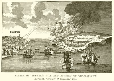 Angriff auf Bunkers Hill und Brand von Charlestown von English School