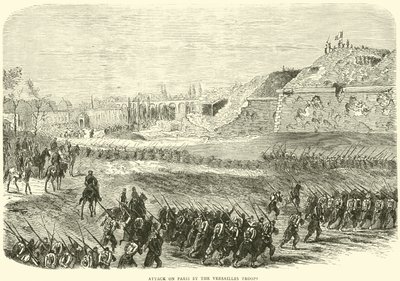Versailles-troppernes angreb på Paris, marts 1871 af English School