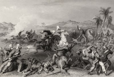 Angreb på Sealcote-mytteristerne af general Nicholsons irregulære kavaleri i 1857 fra 