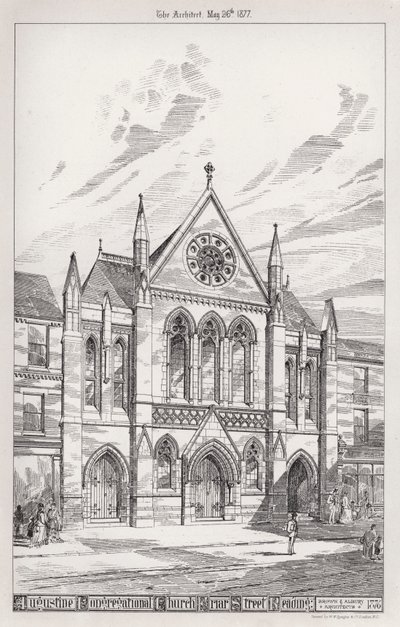 Augustine Congregational Church, Friar Street, Reading (gravering) af English School